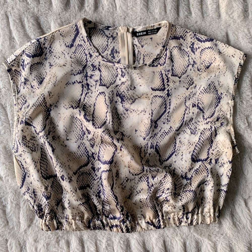 Crop Top Snake Print